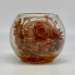 VTG Boho Starflower Lite Creations by Helene Dried Floral Votive Candle Holder
