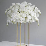Artificial Flower wedding centerpiece in white Phalaenopsis orchid Cream Rose Kiss Ball Flower Table large centrepiece, bride bouquet
