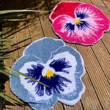 Pansy Hand Tufted Rug | Plant Lover | Home Decor | Wall Art | Custom Rug |100% Handmade Rug