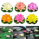 Artificial Lotus Flower Floating Water Lily Plants Garden Pool Pond Plant Decor