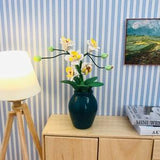 1:6 Scale Dollhouse Miniature Orchid Plants in Vase