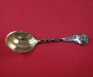 Number 26 aka Peony by Whiting Sterling Silver Preserve Spoon GW Flowers 7 3/4"