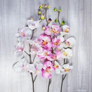 Artificial orchid spray-faux orchid-artificial flower-silk floral stem-floral arrangement stem-DIY crafts
