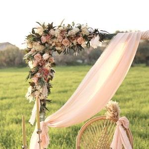 Salmon Arch Flower, Wedding accessories, wedding arch, wedding flower, bridal flower, boho arch, bridal bouquet, wedding decor