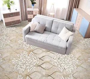 3D White Flower Peony PKE3205 Floor WallPaper Murals Wallpaper Mural Print Bea