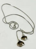 Vintage Avon Calla Lilies Necklace Flower Silver Tone
