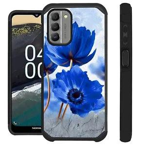 FUSION Case For T-Mobile NOKIA G400 5G Hybrid Phone Cover PEONY BLUE FLOWER