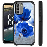 FUSION Case For T-Mobile NOKIA G400 5G Hybrid Phone Cover PEONY BLUE FLOWER