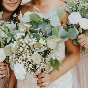 DRIED Eucalyptus Bouquet Silver Dollar + Baby??s Breath | Wedding Decor, Bridal Bouquet, Boho Decor, Centerpiece, Tablescape, Forever Bouquet