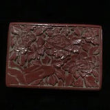 Chinese Vintage Lacquerware Exquisite Peony Flower Jewelry Box Keepsake Box Art