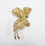 Vintage Topazio Portugal Lily Flower Sterling Silver Wire Filigree Pin Brooch