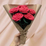 Rose Crochet Bouquet, Handmade Bouquet, Perfect Gift, For Girlfriend/Boyfriend Gift, Home Decor