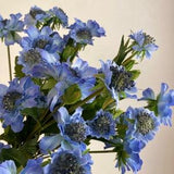 Faux Scabiosa Flower Stem / High Quality Artificial Flower / DIY Floral / Wedding / Home Decoration / Gifts / Blue