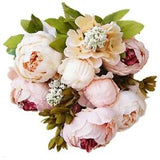 1 Bunch European Artificial Peony Decorative Party Silk fake Flowers For...