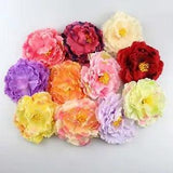 2/100p 12cm MultiColor Artificial Silk Peony Flower Head DIY Decore Fake Flower