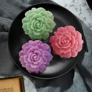 3D Carnation Candle Mold Flower Silicone Mold for Soap Fondant Cake Decorating