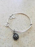 Alex And Ani Water Lily Silver Tone Bangle Bracelet