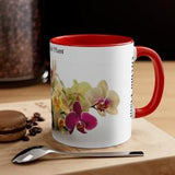 Orchid Plant Mug, Accent Coffee Mug, 11oz