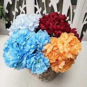 Simulation Bouquet 5 Heads Peony Home Fake Flower Wedding Birthday Decor
