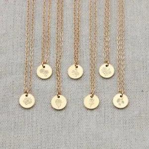 10mm Birth Flowers Necklace Flower Charm Pendants 18inch Chains Women Necklaces