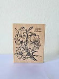 PSX Rubber Stamp BOTANICAL LILIES "Liliaceae" Flowers K-1276 Design 3.5x4.5" NEW