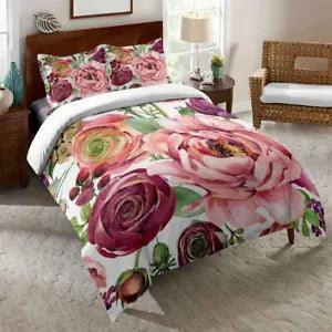 Big Peony Flowers Doona/Quilt/Duvet Cover Single/Double/Queen/King Bedding Set