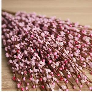 1pc 12 Branches Winter Jasmine Artificial Flowers Silk Bouquet Dried...