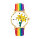 Toff London TLWS-70123 Ladies Yellow Lily Flower Watch