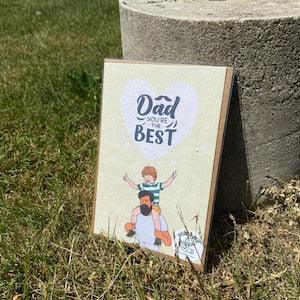 Father's Day Card on Plantable Seed Paper -  My Best Buddy, Wild Flower Seed Card, Eco-Friendly Cards