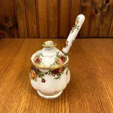 Royal Albert Old Country Roses Covered Jam Jar, Jelly Pot with Jam Spoon