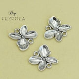 20PCS--20x19mm, Antique silver Orchid Flower Connectors,Flower pendants.