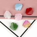 Peony Flower Charms - 15x15mm Czech Coloured Pendants Jewelry Making Supplies 5p