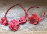 Gymboree headband and necklace Burst Of Spring flower Peony Pink