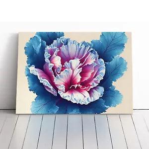 Watercolour Carnation Flower Canvas Print Wall Art Framed Picture Large