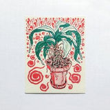 Echoes (Riso Plant Prints - Riso Succulent Print - Riso Orchid Print- Plant Drawings Art Prints)