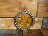 Lasting Impressions Dried Flowers Hanging Plaques Metal Frame Vntg WARE SEE PICS