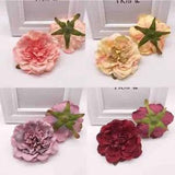 5pcs Artificial Peony Flower Head Scrapbook Flowers For Home Wedding Table Decor