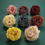 3-40P 8Color Large Peony Burnt Rose For DIY Crafts Cake Topper Decor Fake Flower