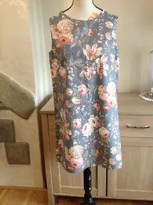 Molani & Fatani English Country Flowers Peony Hydrangeas Dahlias Print Dress