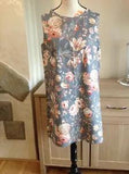 Molani & Fatani English Country Flowers Peony Hydrangeas Dahlias Print Dress