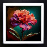 Carnation Flower Palette Knife No.2 Framed Wall Art Poster Print Picture Large