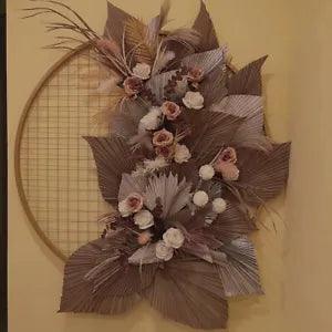 Natural Dried Flower Palm Leaves Bouquet Branch Wedding Party Home Floral Decor
