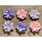 6pc PEONY FLOWER Charms for Crocs Laces Keychains