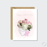 Mother's Day Card - Flowers, Bouquet, Roses for Mom, Mum, Mama, Wife, Pink Cute Floral