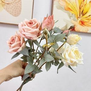 60cm long artificial rose with curled edges branches for flower bouquet rose flowers wedding flower rose wedding bouquet home decor