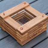 105. Salvaged Red Pine Wood Hanging Basket Planter for Orchids, Bromeliads, Ferns, Cacti, Other Epiphytes and Succulents