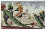 c. 1910 QUEEN THE LILY FLOAT Rose City Festival Portland Oregon Vintage Postcard