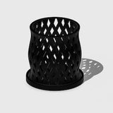 Unique Orchid Pot, Plant Pot with Drainage and Saucer, 3D Printed Planter, Use Leca  & Aroid Mixes, Matte Black,  Lightweight, Coquette