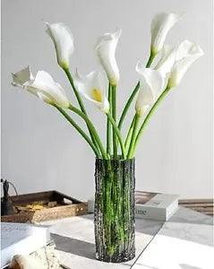 6PCS White Calla Lily Artificial Flowers, 25" Lifelike Large Calla Lily 6pcs