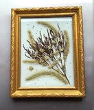 Handmade Framed  Dried Wild Flowers Array on Cotton Canvas Home Decor